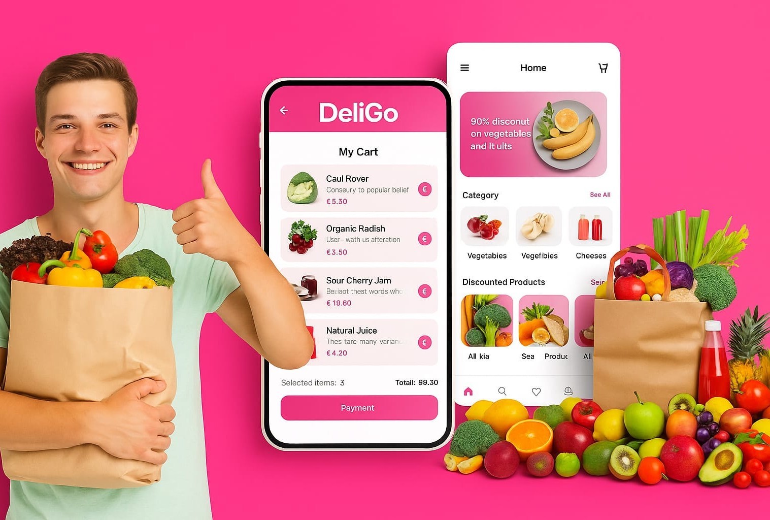 Grocery delivery with DeliGo Market
